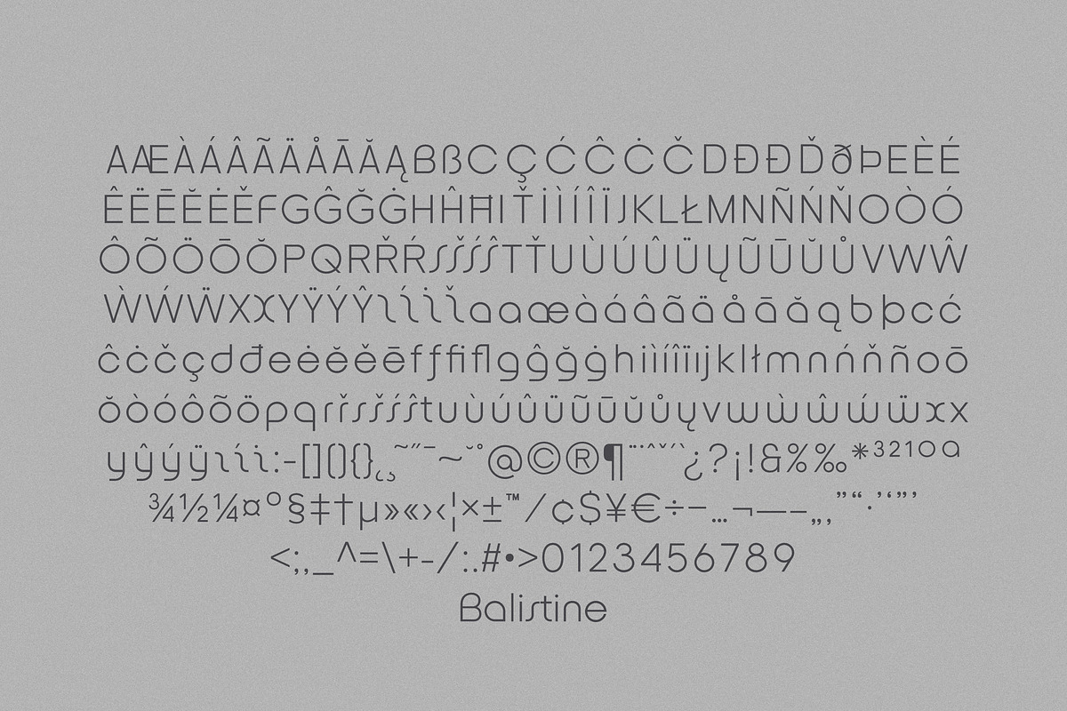 Balistine, a Sans Serif Font by OWL KING