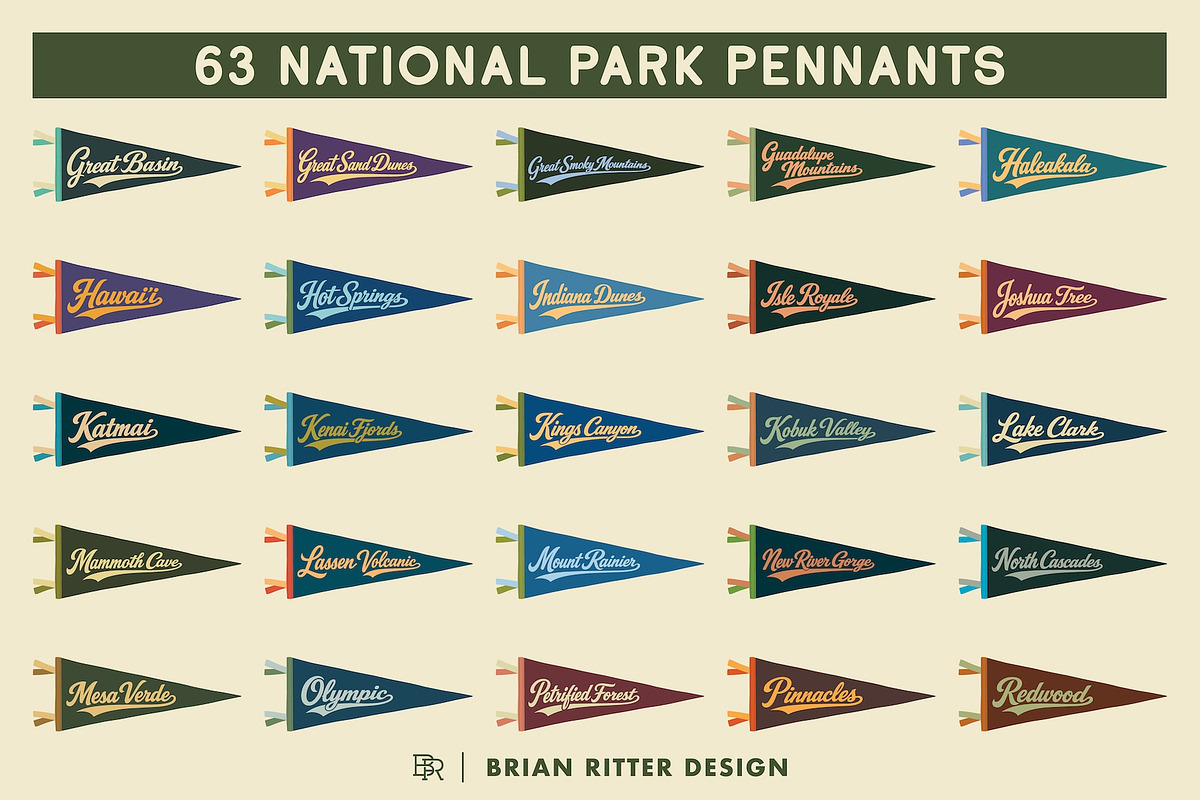 National Park Pennants, an Object Graphic by Brian Ritter Design (Photo 5 of 6)