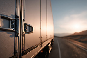 Truck on highway during sunset, a Photo by Beautiful things