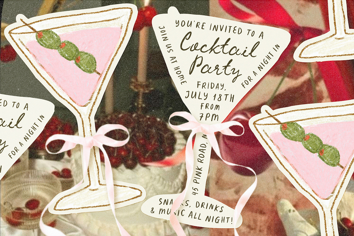 Cherry Cocktail Party Messy Font Duo, a Handwritten Font by Ayya Studio (Photo 4 of 15)