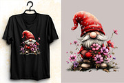 Valentine's Gnome with Flowers Clip, an Illustration by SVGArt (Thumbnail 7 of 8)