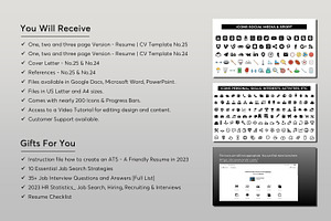 COMBO 2 RESUME CV TEMPLATES 25 & 24