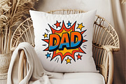 DAD Comic Style Sublimation PNG4, an Illustration by DreamCafeArt (Thumbnail 5 of 7)