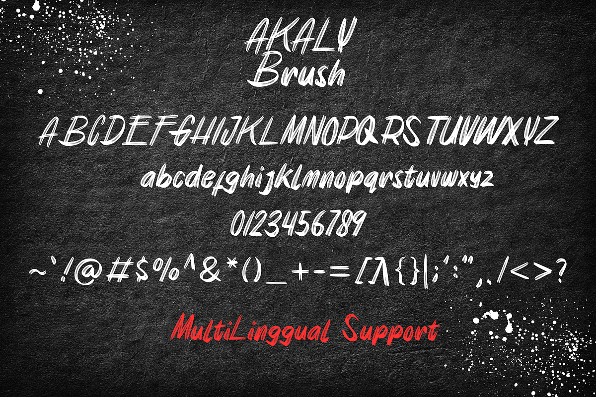 Akaly Brush Font, a Handwritten Font by Dm Studio (Photo 8 of 8)