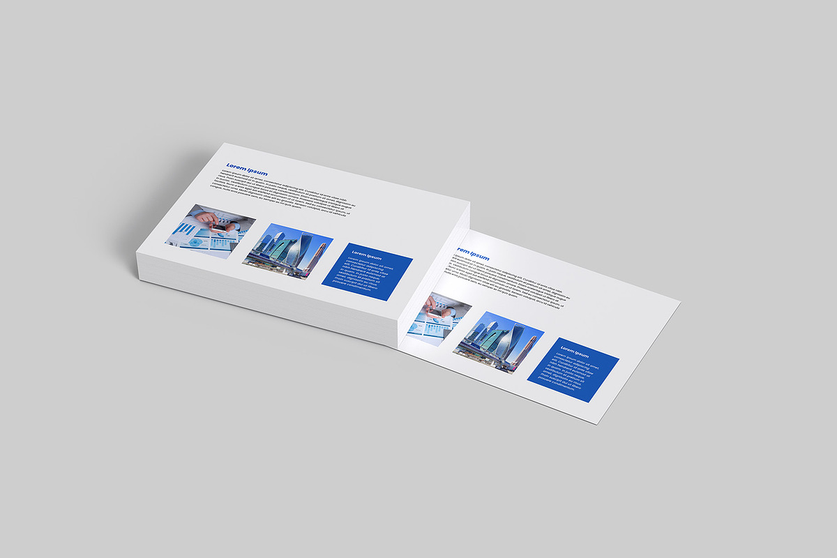 Landscape Flyer Mockup - 16 views, a Books & Magazine Mockup by Illusiongraphic (Photo 7 of 21)