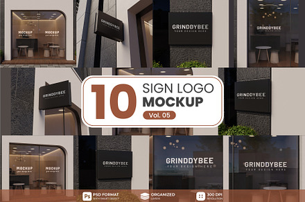 Signage & Storefront logo mockup