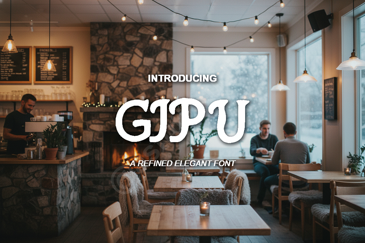 Gipu – Modern Serif Typeface for Lux, a Font by Astuti Studio (Photo 1 of 8)