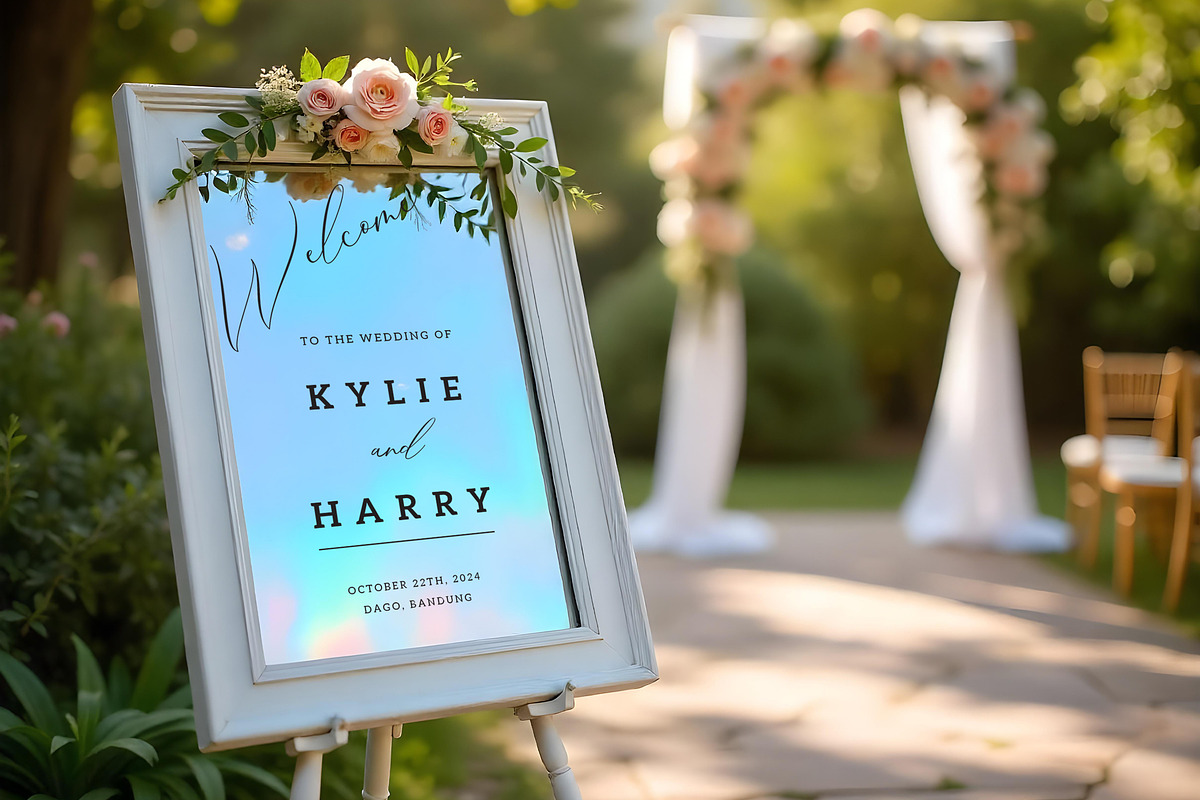Simple Wedding Sign, a Stationery Template by Aarley Kaiven (Photo 1 of 4)