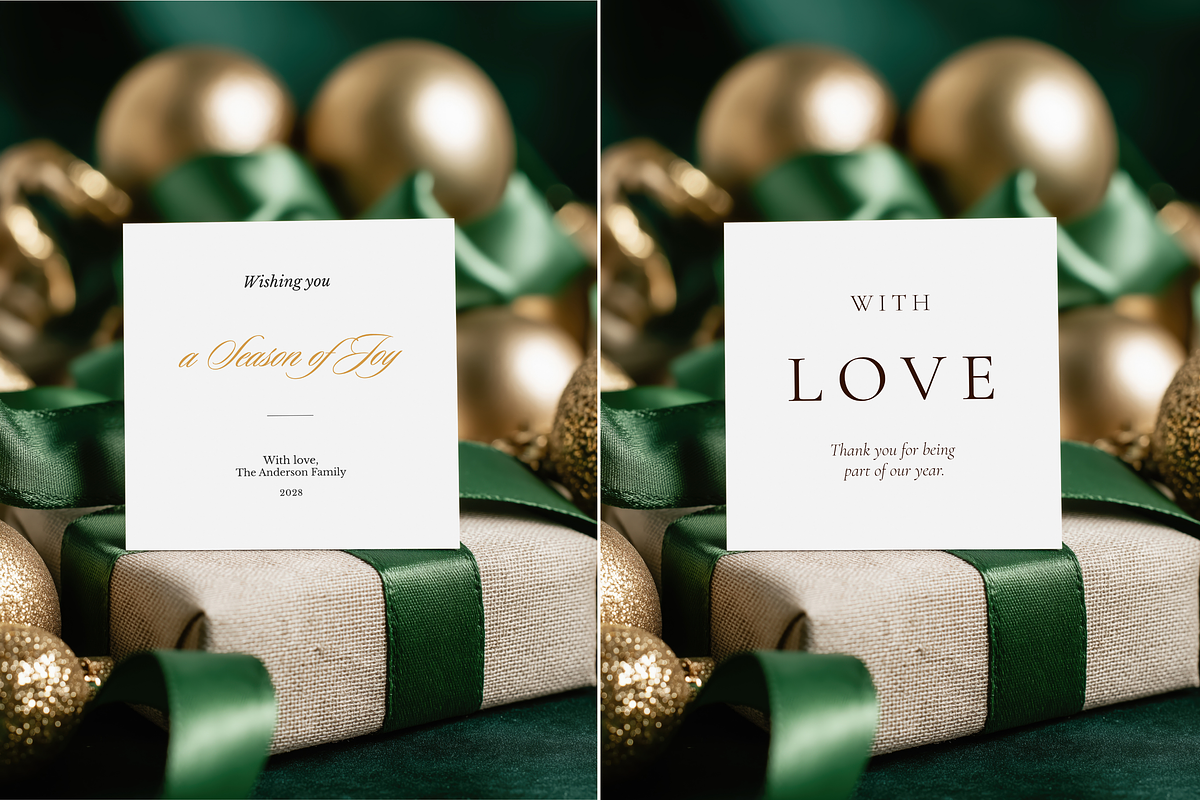 5x5 Christmas Greeting Card Mockup, an Advertising Mockup by Serenefeeling (Photo 2 of 6)