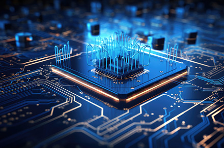 Circuit board. Electronic computer h, a Photo by Iftikhar Alam