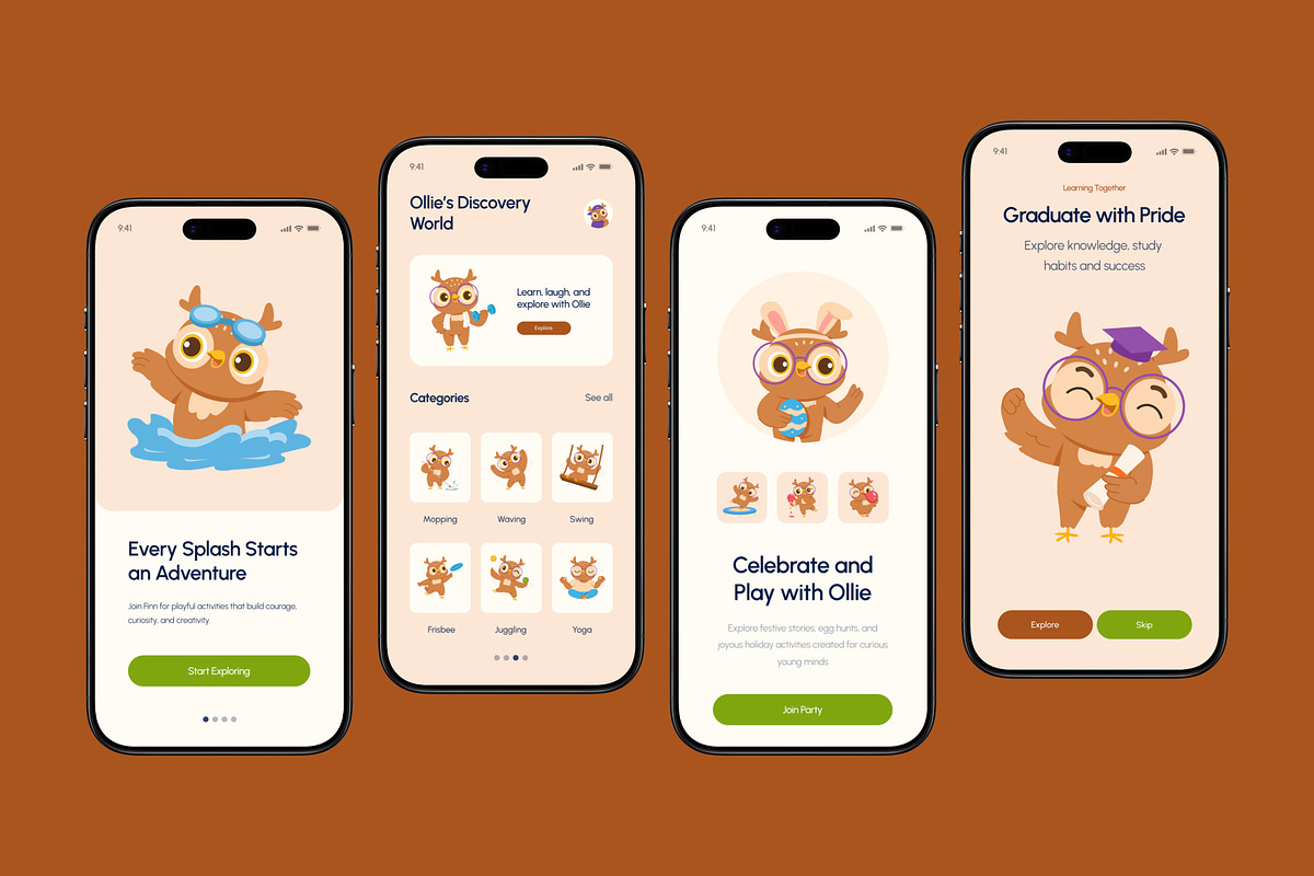 60 Owl Characters Illustration, an Animal Illustration by Brickclay (Photo 4 of 12)