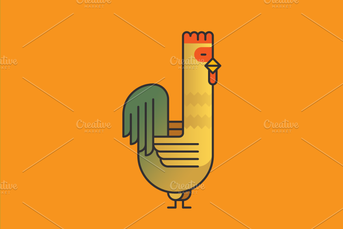 Simply Animals / Rooster, a Background Graphic by Offshore Shop