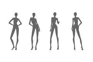 Female fashion silhouette figure, a Person Illustration by Alltruecolours