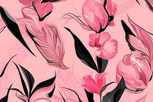 Floral liquid paint abstract image, an Abstract Photo by ComfortQ