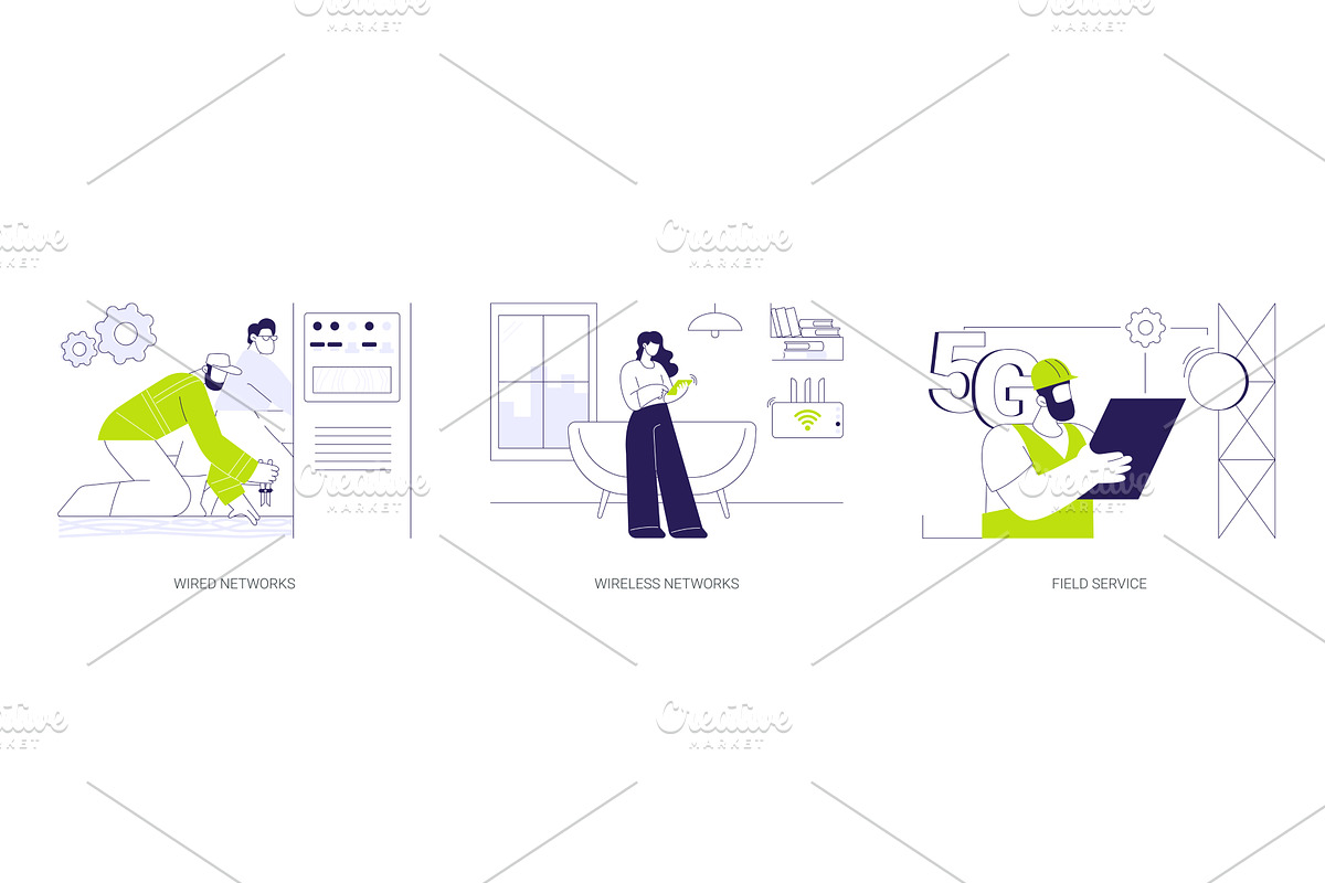 Network maintenance abstract concept, a Technology Illustration by Visual Generation