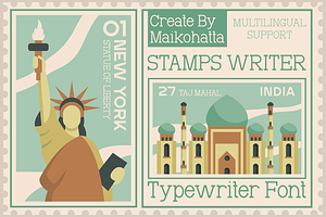 Stamps Writer - Typewriter Font, a Handwritten Font by MaikoHatta