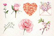 Romance Floral Clipart, an Illustration by Dream Creation (Thumbnail 6 of 6)