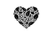 Floral Heart Silhouette Bundle, an Illustration by Designs_River (Thumbnail 22 of 31)