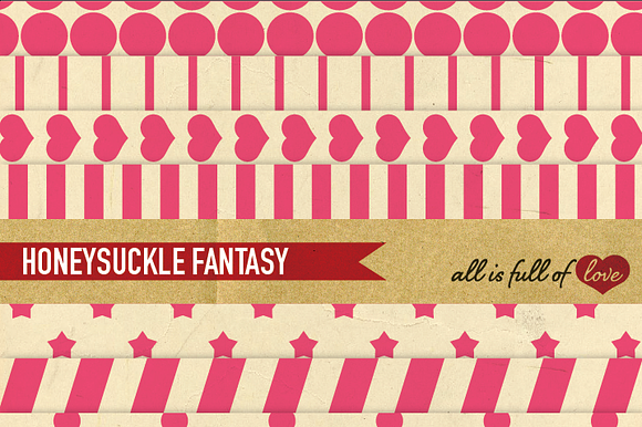-60% Pink Retro Paper Pack Valentine preview 3