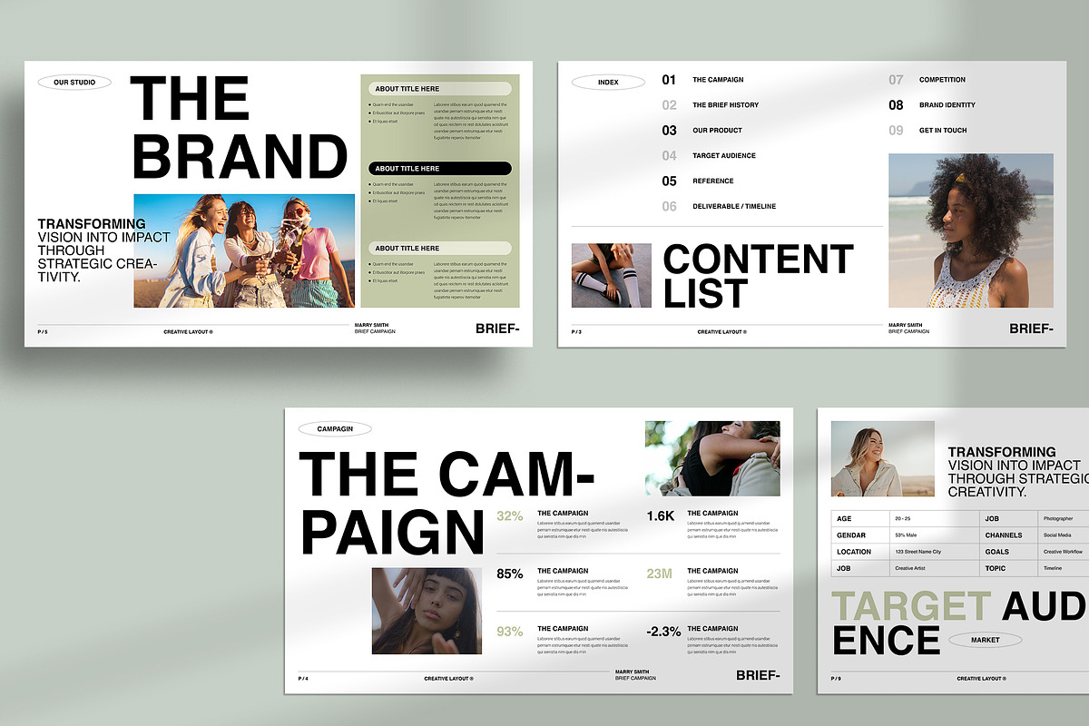 Creative Brief Campaign Presentation, a Presentation Template by NorthPeak (Photo 5 of 11)