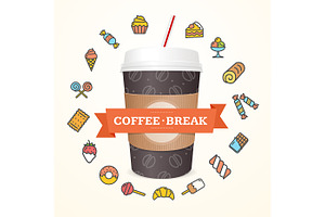 Cup Coffee Break Concept