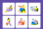 100 E-Commerce Flat Illustrations, a Person Illustration by Brickclay (Thumbnail 9 of 13)