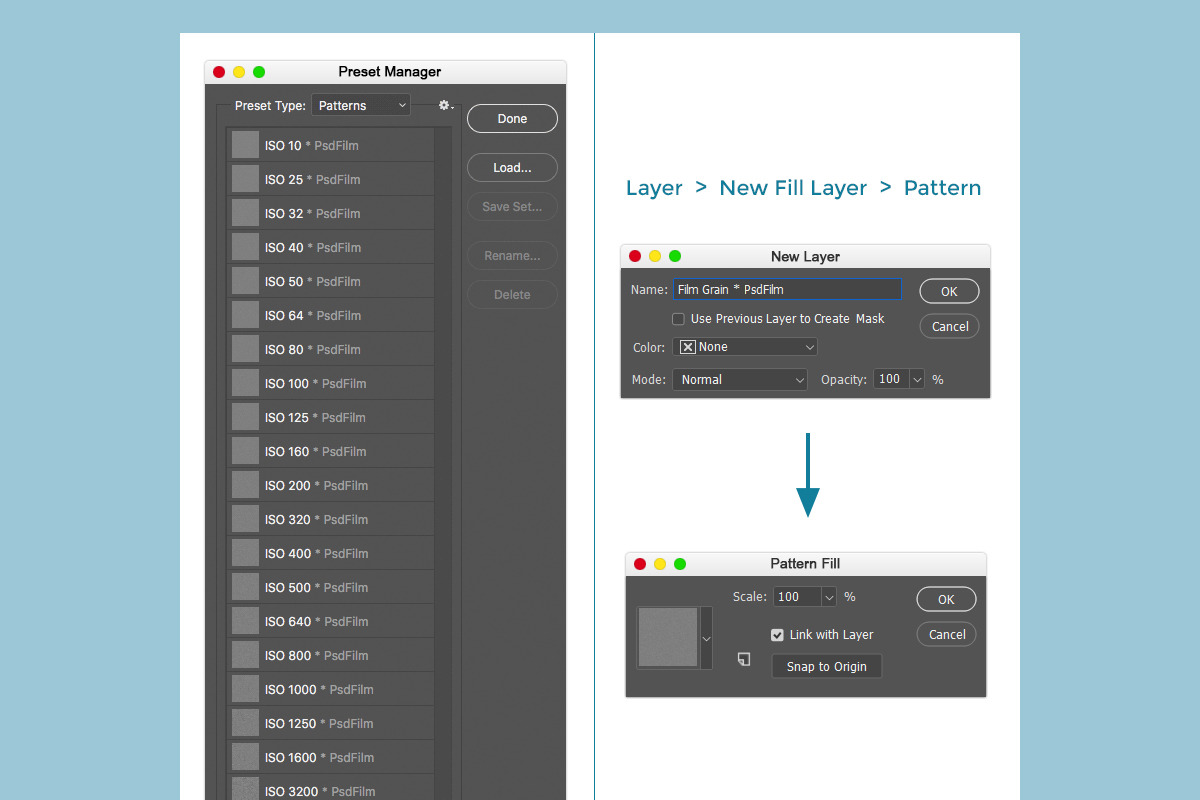 Film Grain Patterns for Photoshop, a Pattern Graphic by PsdFilm