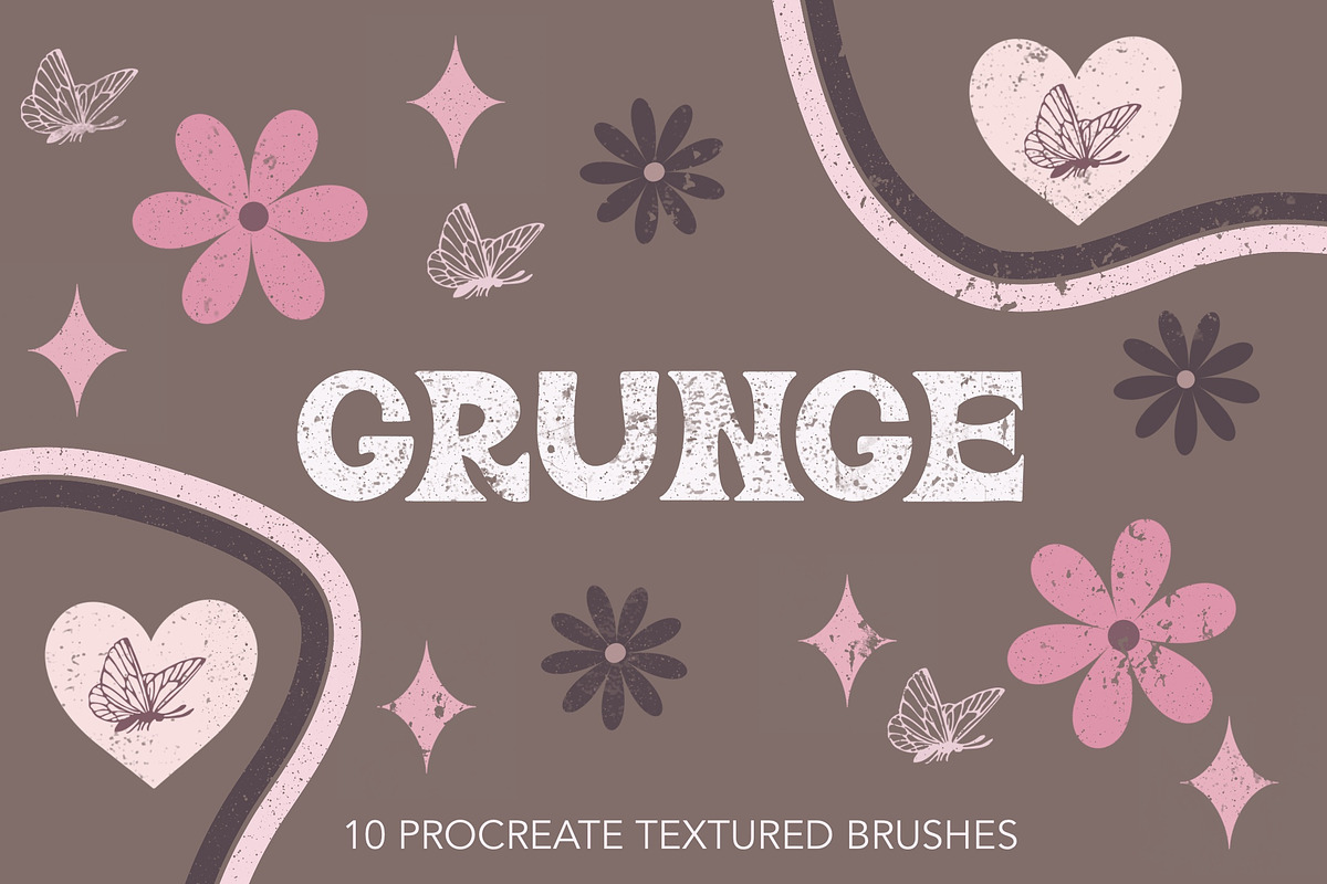 10 Grunge Distressed Procreate Brush, a Brush Add-On by Mastilo Designs (Photo 1 of 4)