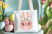Glitter Easter Bunny Coquette PNG, an Illustration by CraftArtStudio (Thumbnail 3 of 4)