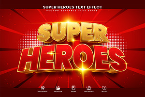 Super Heroes Editable Text Effect, a Layer Style Add-On by Niestart Creation
