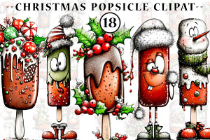Christmas Popsicle Clipart, an Illustration by CreationArt