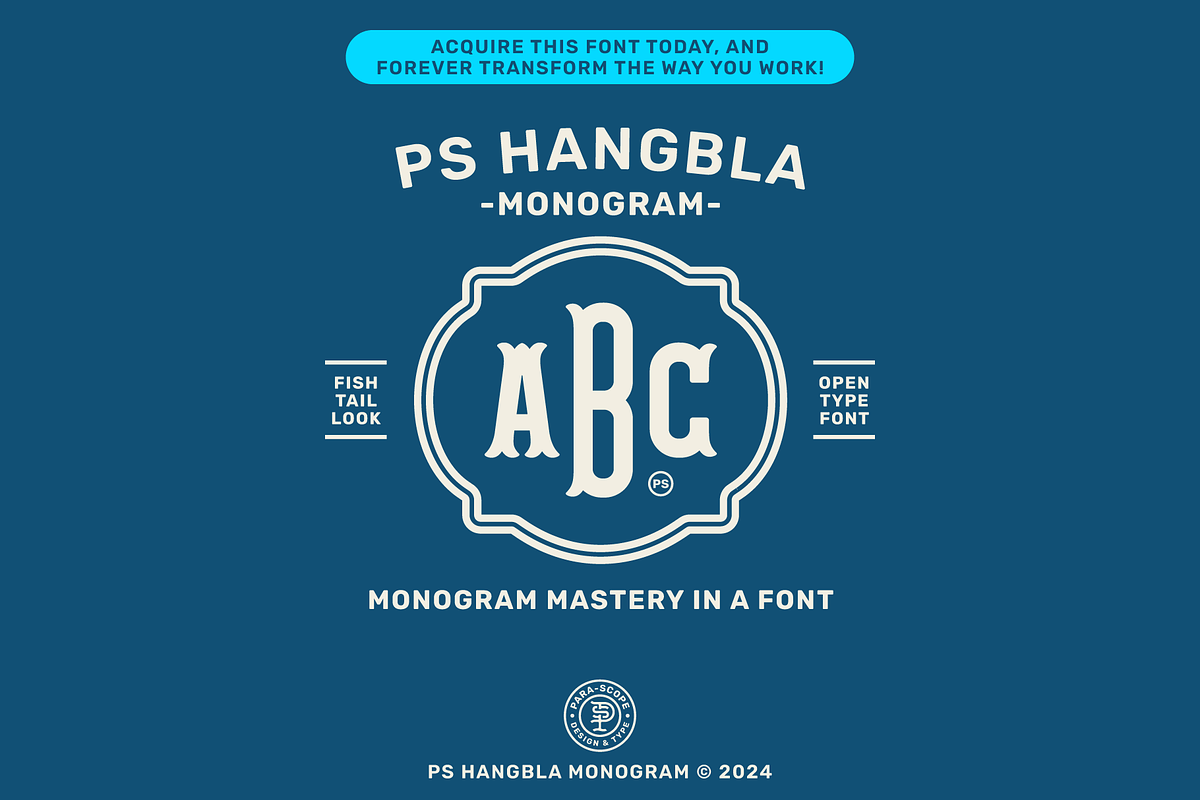 3 Letter Monogram Maker - PS Hangbla, a Serif Font by Para-Scope Design (Photo 8 of 8)