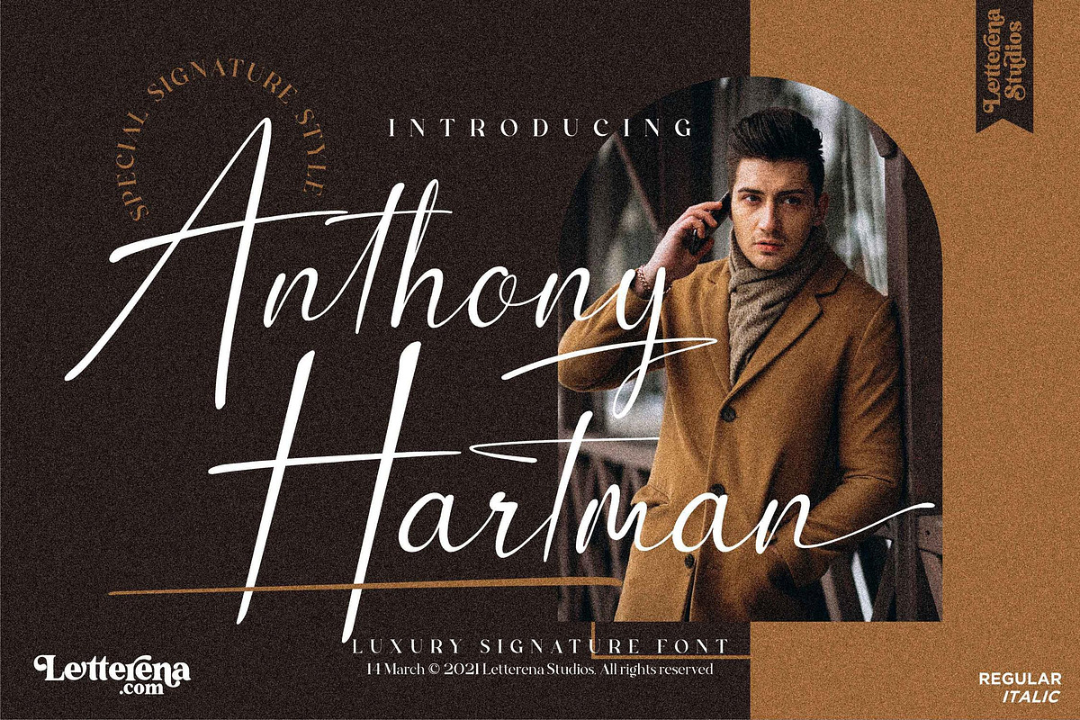 Anthony Hartman Signature LS, a Script Font by GranzCreative (Photo 1 of 20)