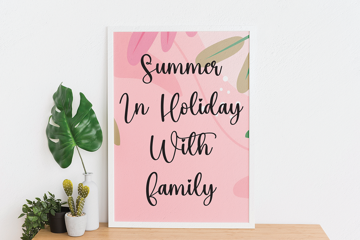 Family Rainbow | Script Font, a Script Font by Scratchones (Photo 5 of 8)