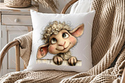 Quirky Peeking Farm Animals Clipart, an Illustration by OK Design (Thumbnail 6 of 6)