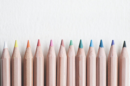 Art Pencils in a Row Photo
