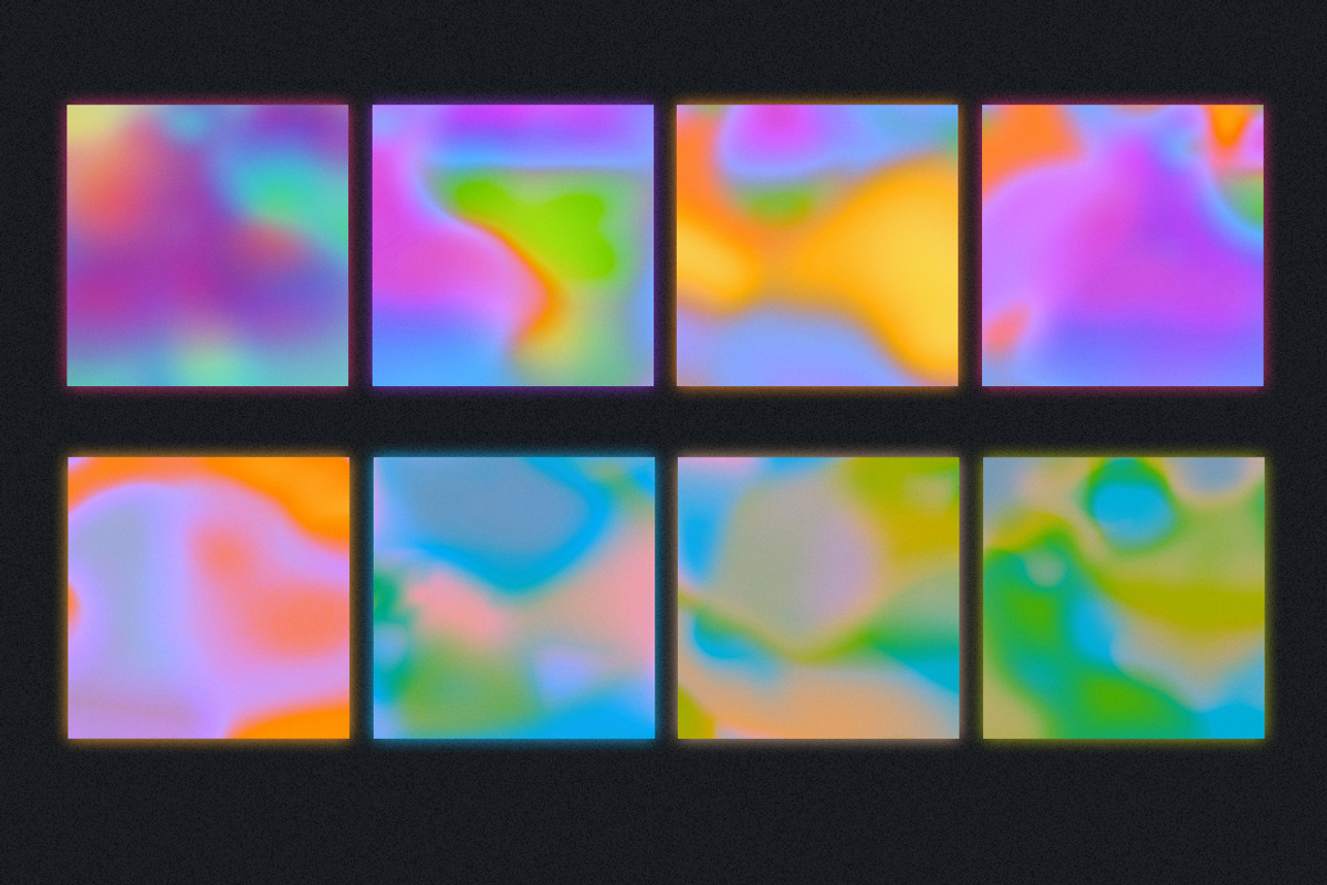 Bright memories - 8 Grainy gradients, a Texture Graphic by ghost friend's shop (Photo 2 of 5)