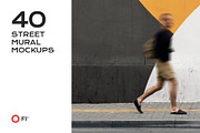 Street mural mockup bundle outdoor, an Advertising Mockup by FoundImages (Thumbnail 1 of 42)