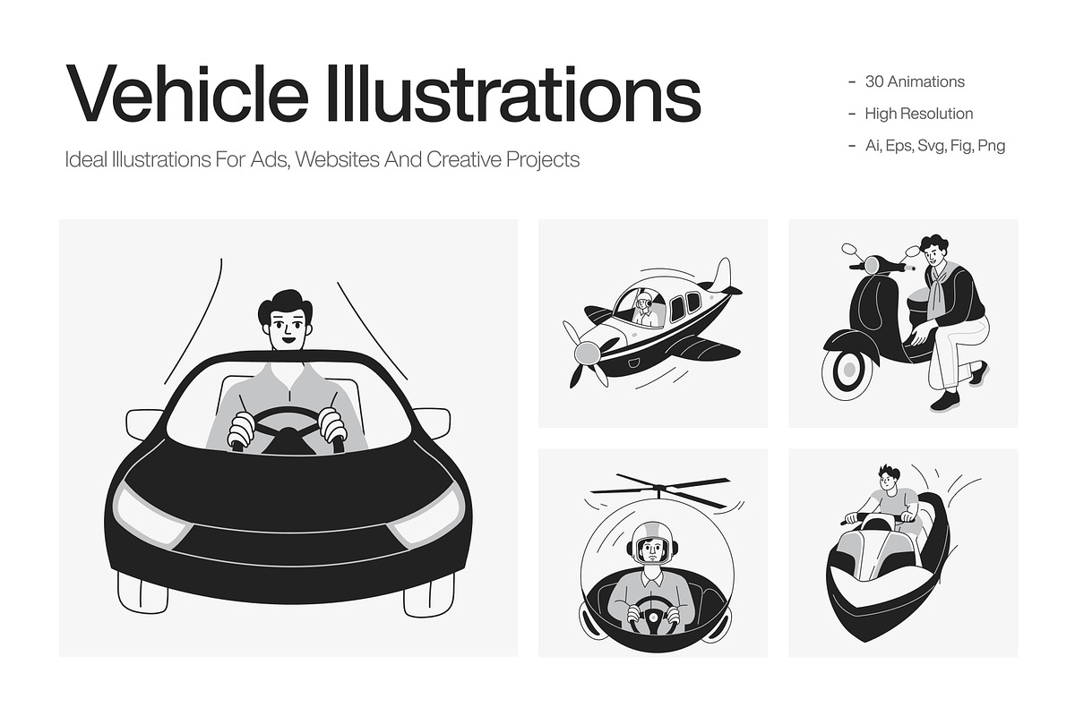 Animated Vehicle Illustration, a Transportation Illustration by Vectors Market (Photo 1 of 5)