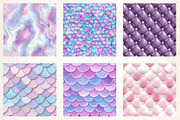 Mermaid Glam Digital Paper, an Illustration by Dream Creation (Thumbnail 2 of 6)