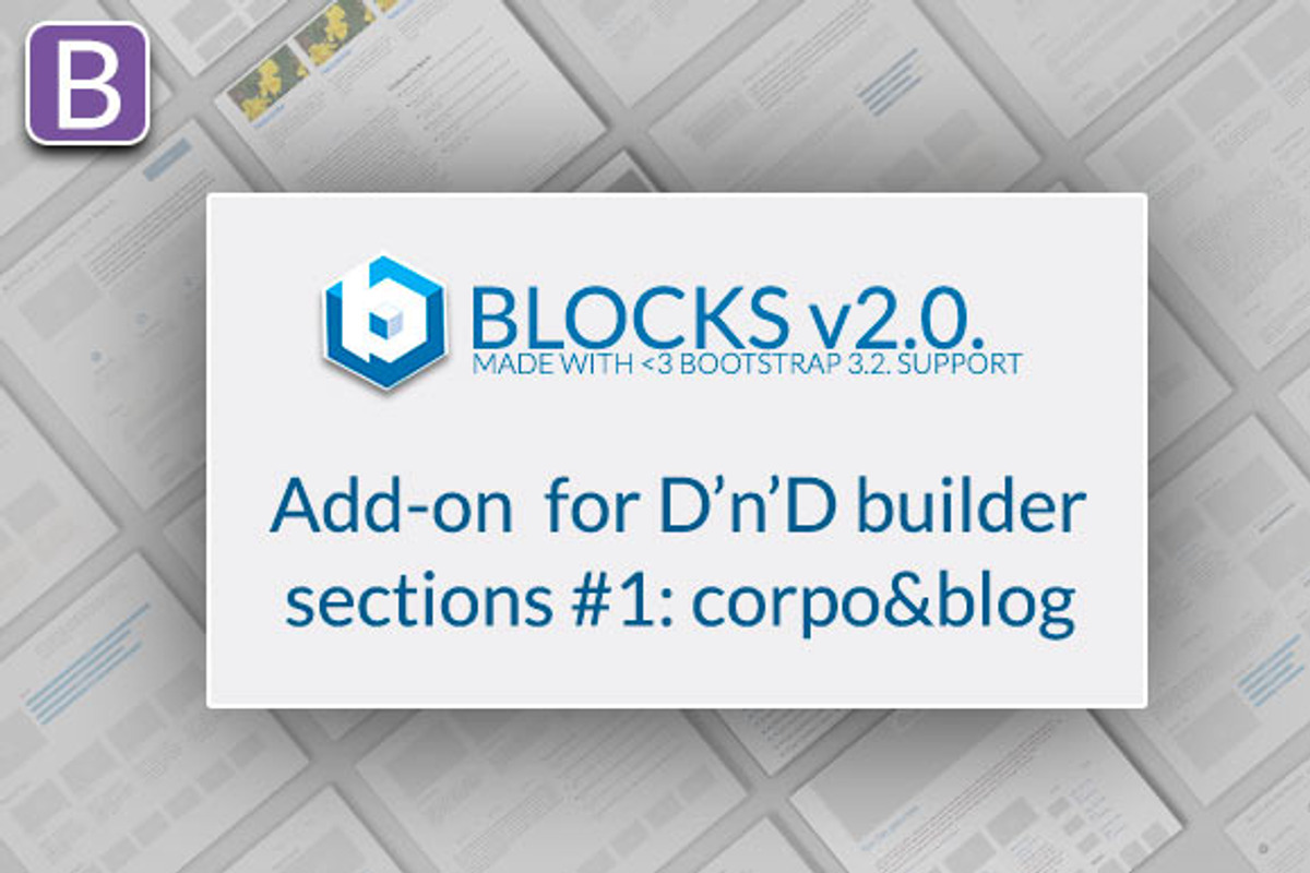 Add-on #1 for BLOCKS d'n'd builder, a Websites & App Template by Bootstraptor (Photo 1 of 2)