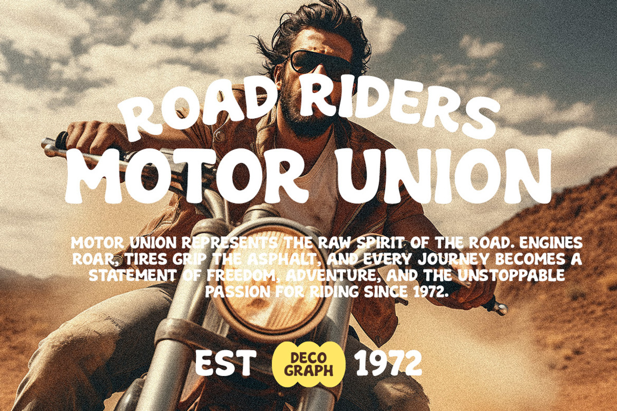 Jagat Flores – Bold Retro Display, a Sans Serif Font by decographstud (Photo 3 of 6)