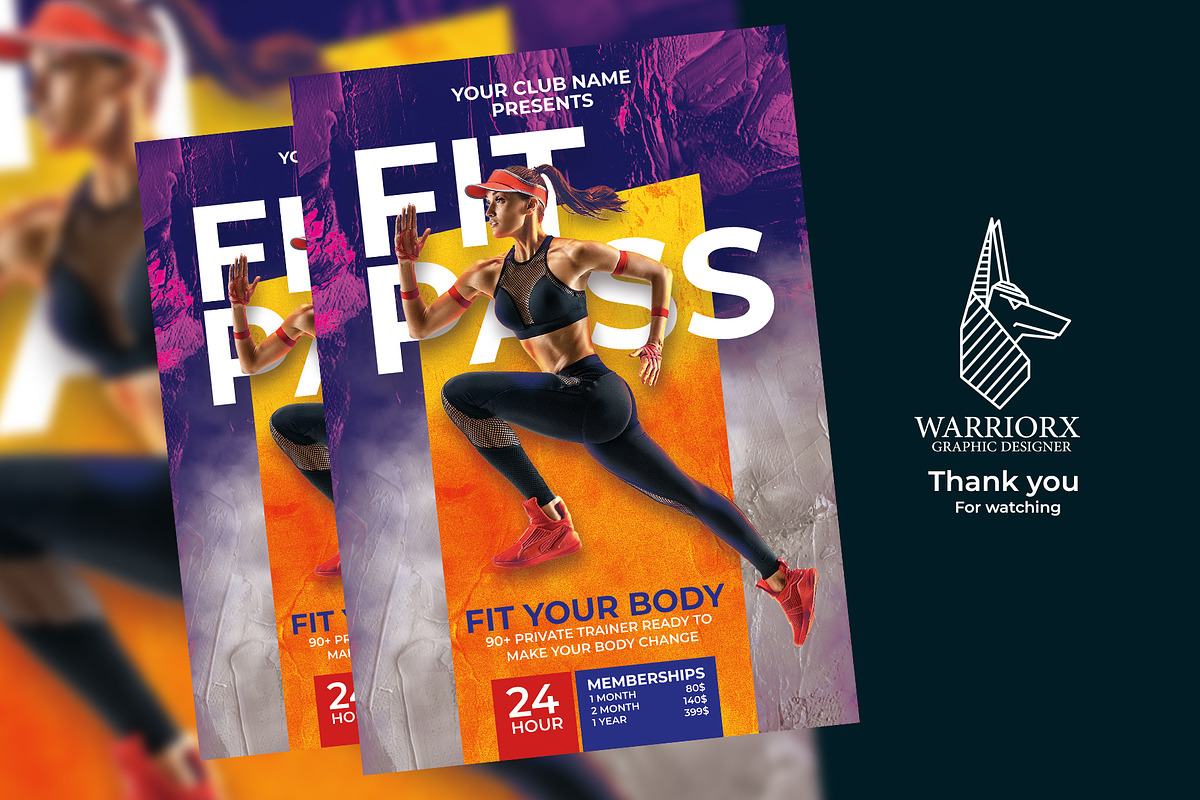 Gym Flyer, Poster Template, a Flyer Template by bunebx (Photo 5 of 5)