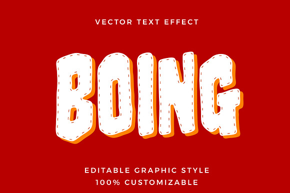 Bubble Stitched 3D Text Effect preview 3