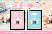 Pastel WiFi QR Code Sign, a Stationery Template by SunshineStudioBoutique (Thumbnail 6 of 10)