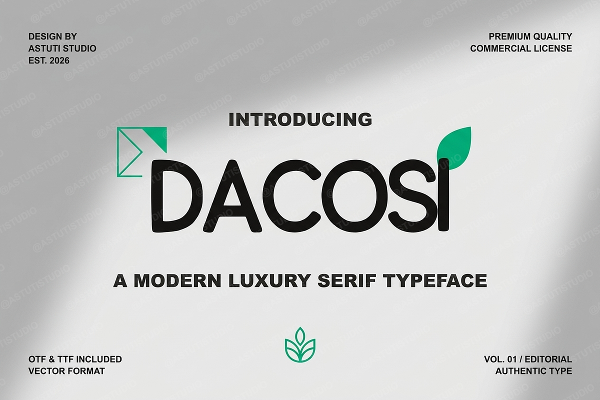 Dacosi - Elegant Serif Typeface, a Serif Font by Astuti Studio (Photo 2 of 25)