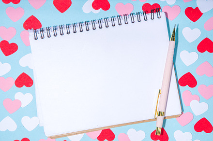 Valentine day simple flatlay background, a Holiday Photo by Rimma