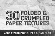 30 Folded & Crumpled Paper Textures, a Texture Graphic by Gabor Monori (Thumbnail 1 of 5)