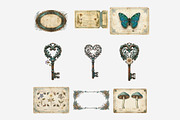 Patina Blue Vintage Ephemera PNG, a Seasonal Illustration by Tanya Kart (Thumbnail 12 of 15)