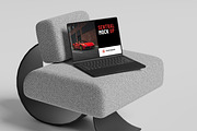 Laptop mockup, an Android Mockup by kebunmockup (Thumbnail 3 of 5)